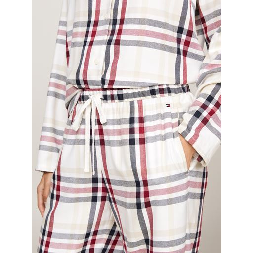 Tommy Hilfiger Gift Full Flannel Pyjamassæt, Heritage Check Ivory, L