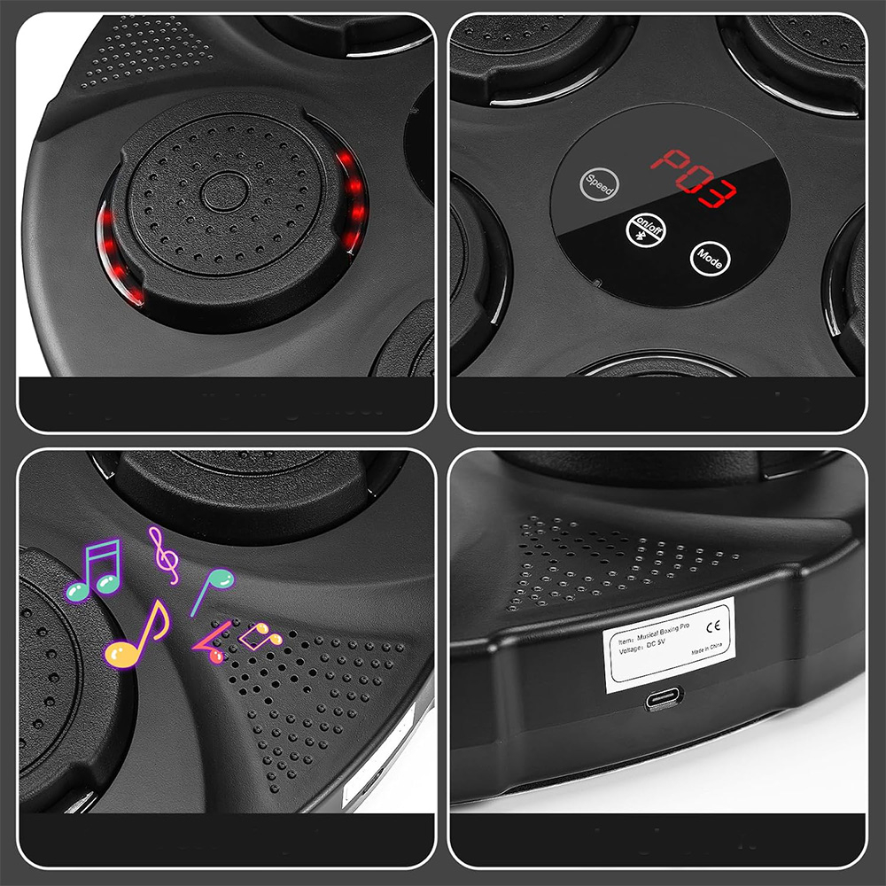Elektronische USB Box Maschine LED Bluetooth Musik Boxing Automat - Schwarz