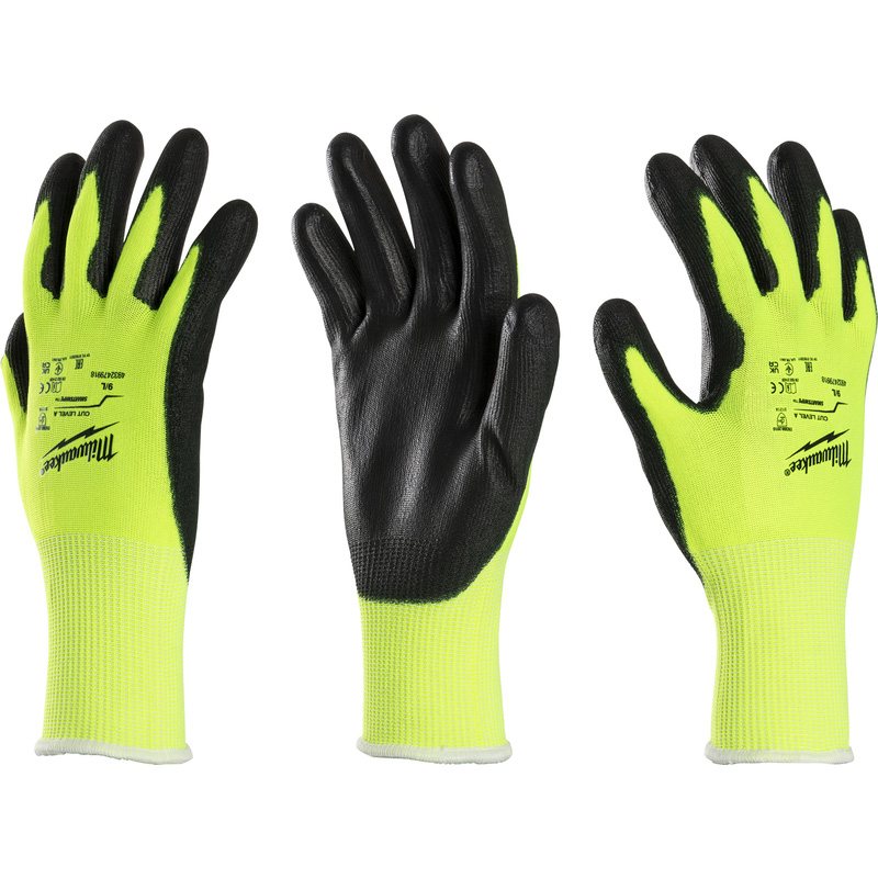 Milwaukee werkhandschoenen Hi-vis 12 paar L/9