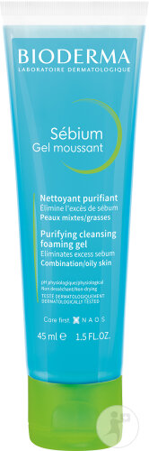 Bioderma Sébium Gel Moussant Nettoyant Purifiant Peaux Mixtes Ou Grasses 45ml
