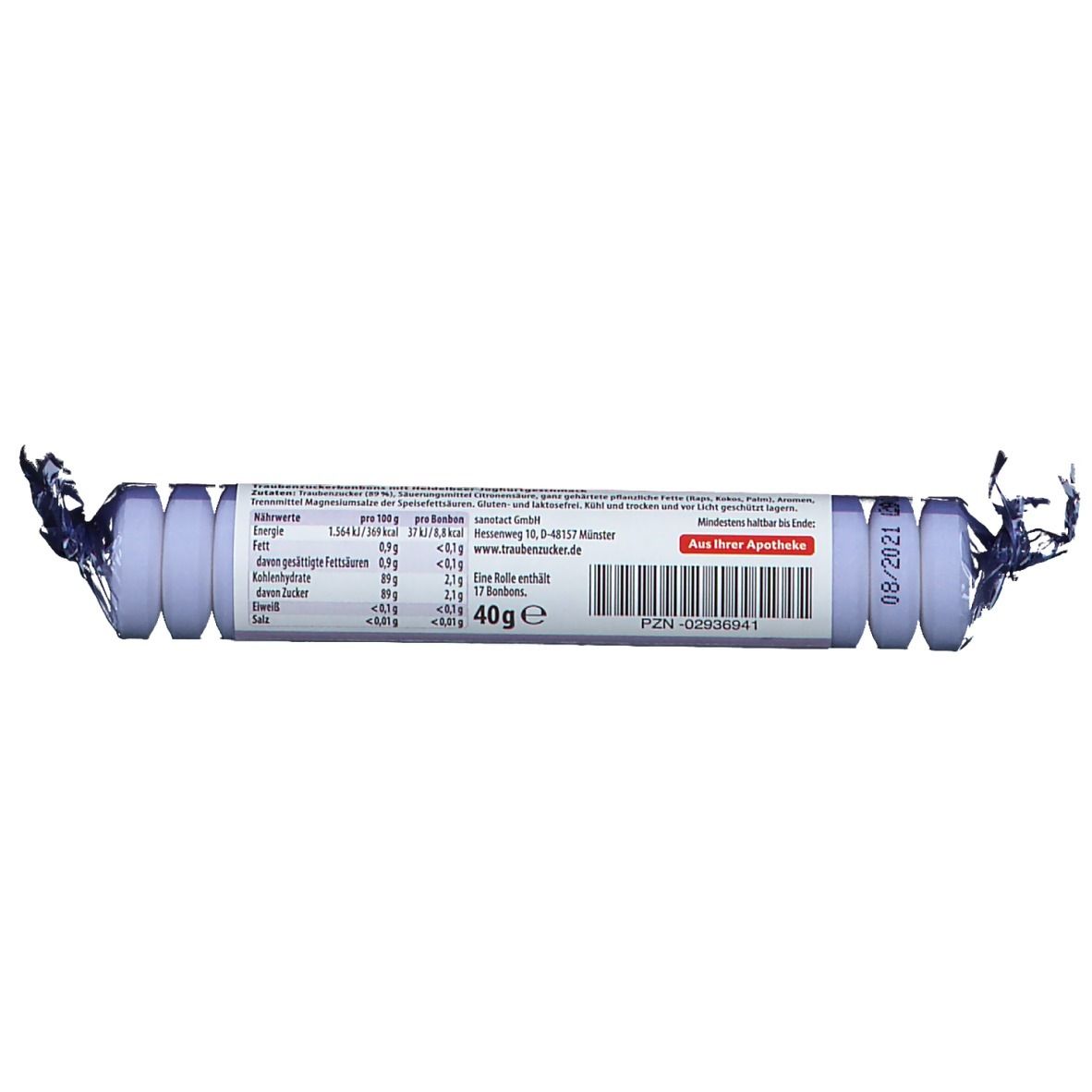 intact Traubenzucker-Rolle Heidelbeere Joghurt