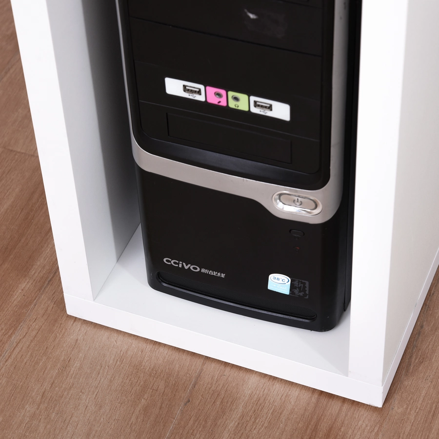 HOMCOM 2-in-1 Schreibtisch weiß