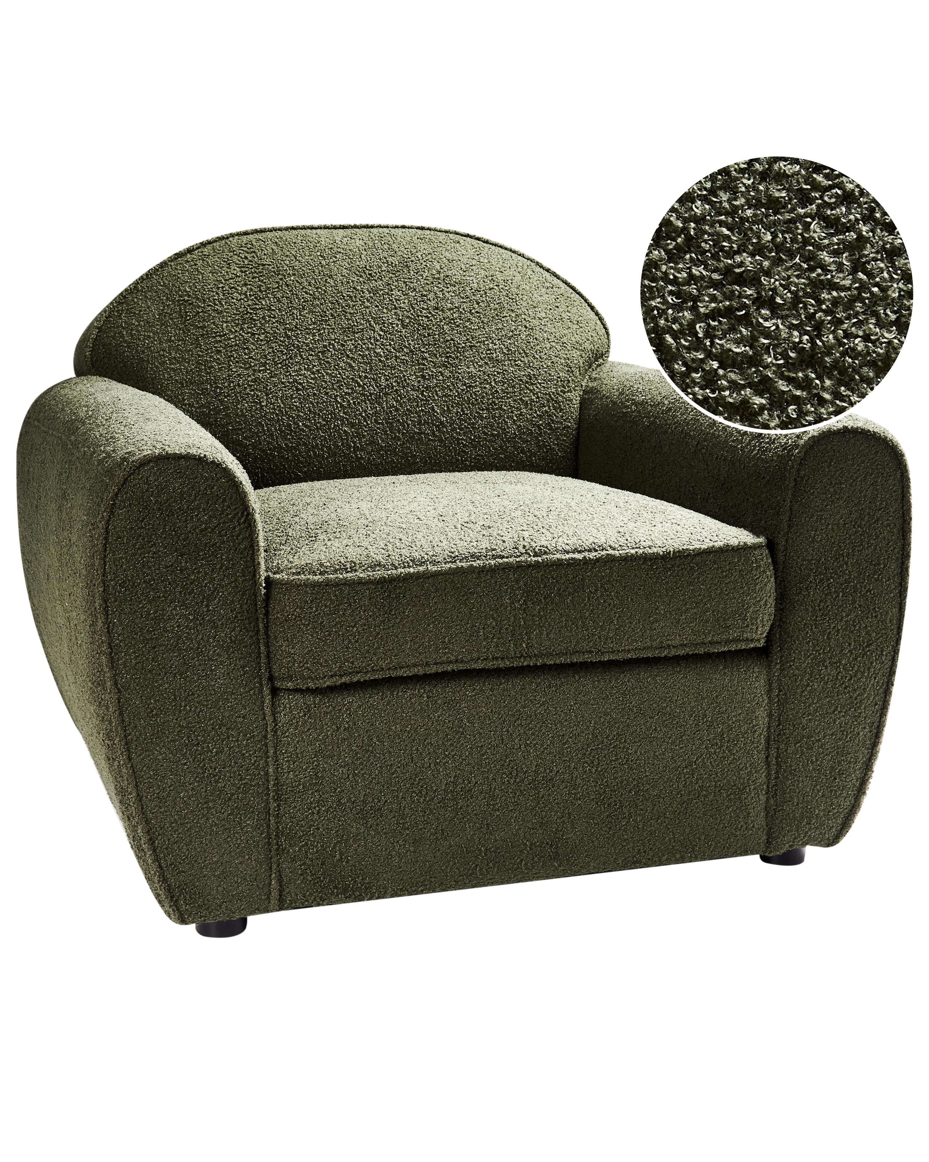 Fauteuil ELLEDE Bouclé Donkergroen