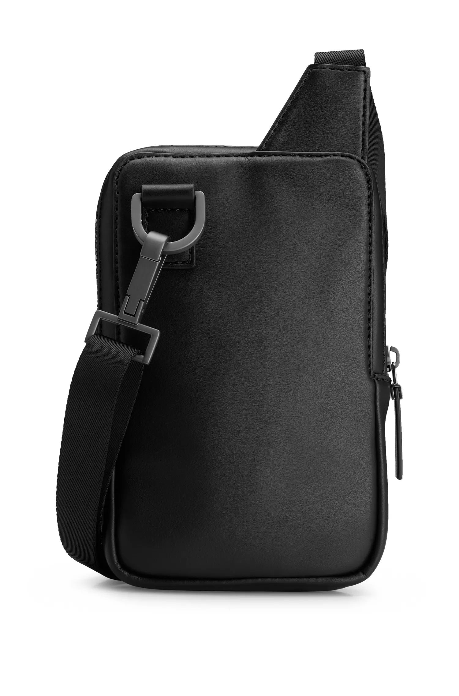 Bolsa de pescoço HUGO vermelha em couro sintético com bolso com acabamento em logotipo.