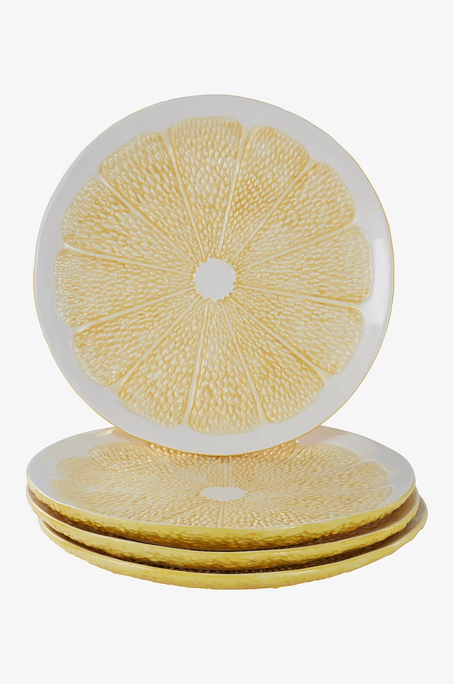 LEMON tallerken 4-pk, diameter 27 cm