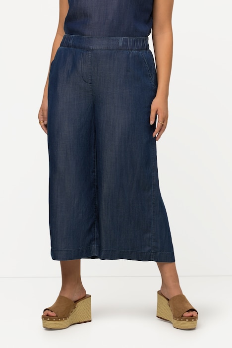 Lyocell-Culotte, Jeansoptik, Komfortbund, Marleneform