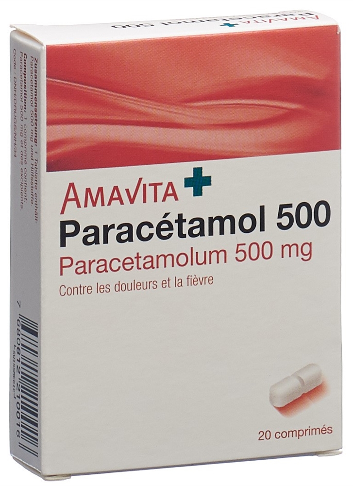 Amavita Paracetamol Tabl 500 mg Blist 20 Stk