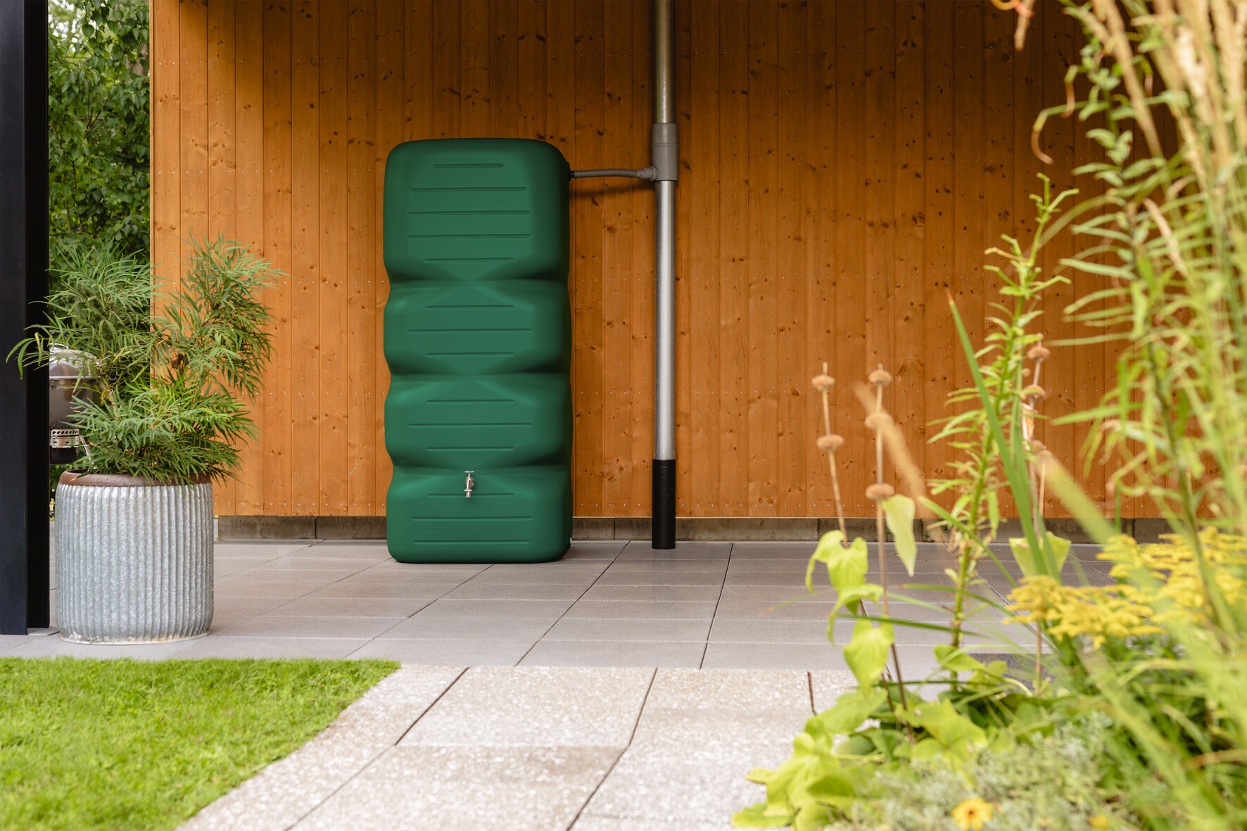 GARANTIA CUBUS Gartentank 1000 Liter dunkelgrün
