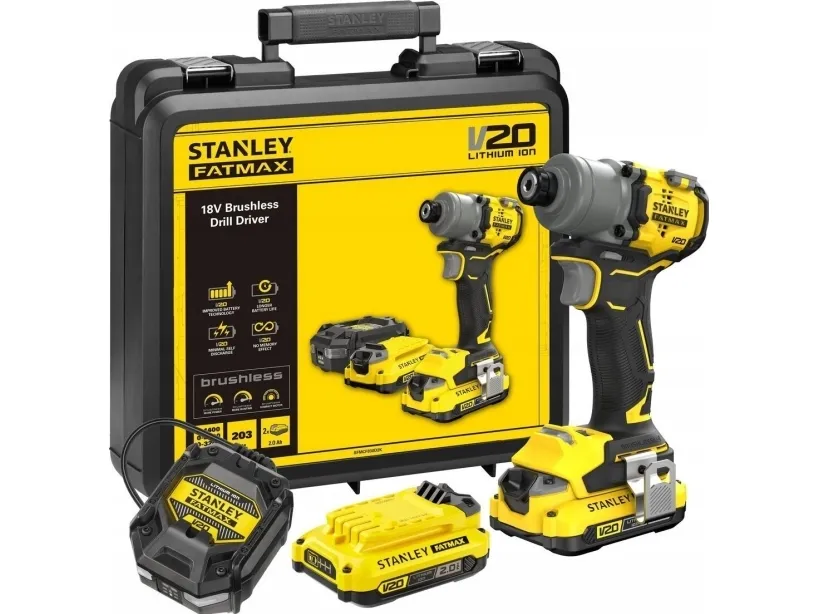 Stanley FATMAX 18V V20 190Nm brushless screwdriver SFMCF830D2K-QW