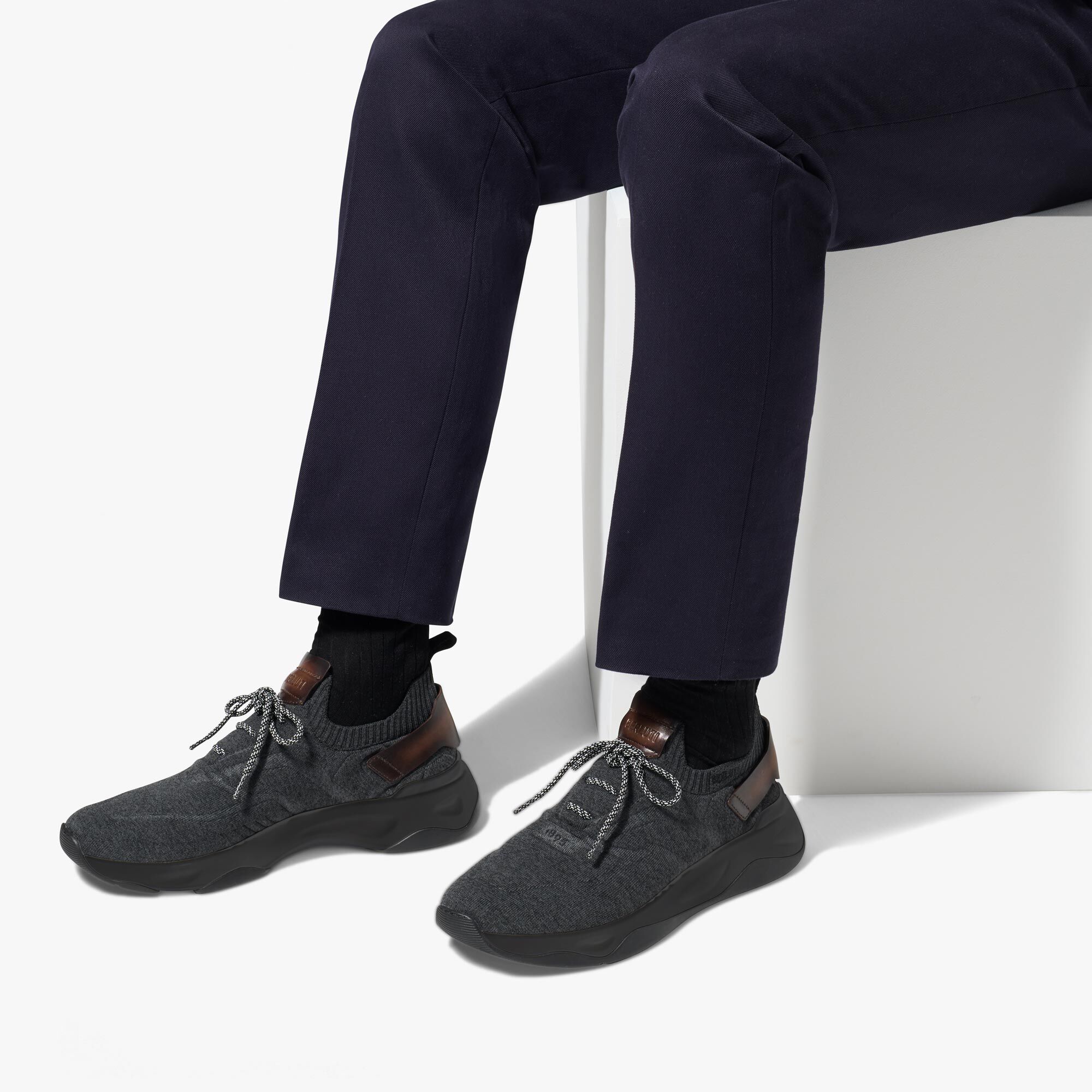 Sneaker Shadow En Maille Et Cuir