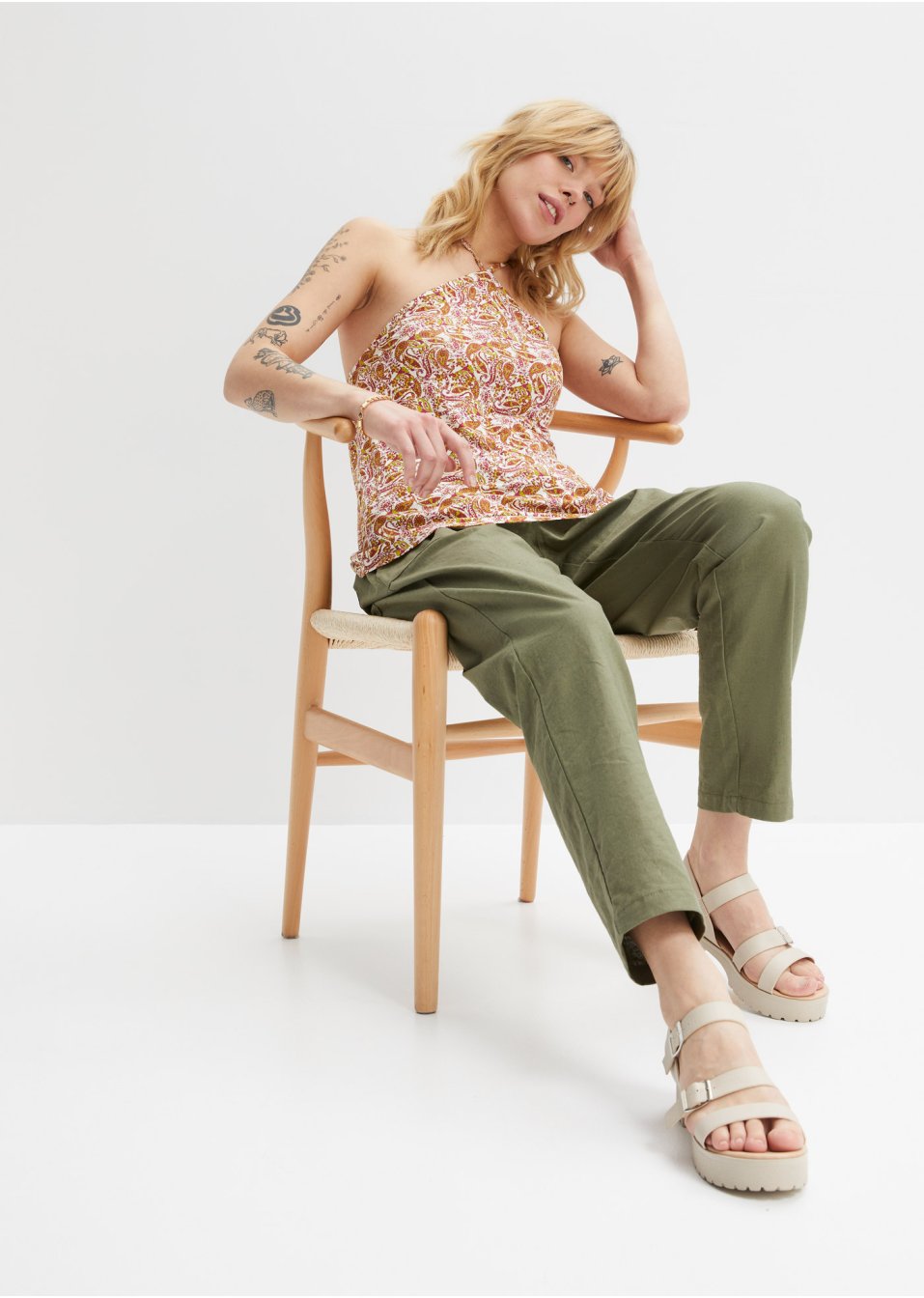 Top à imprimé paisley en viscose