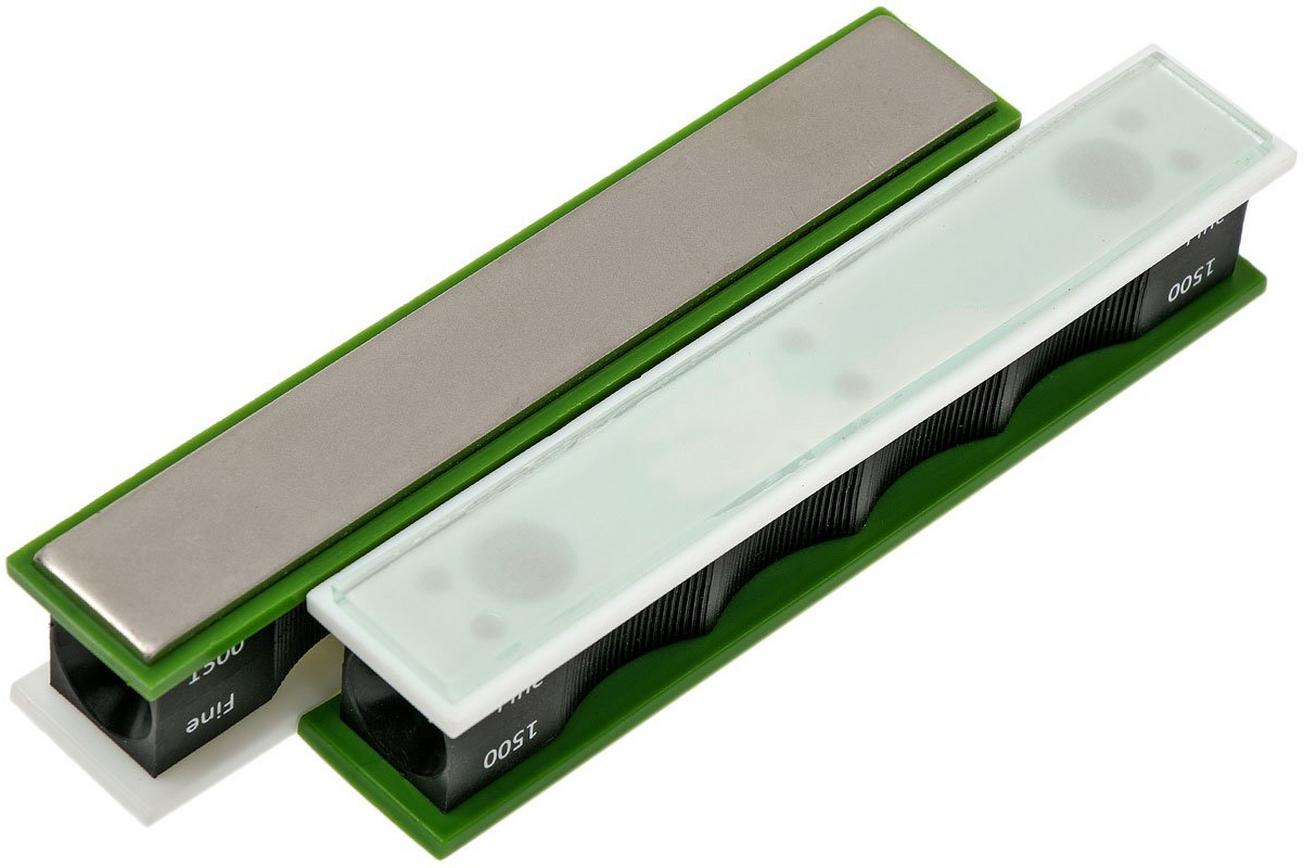 Wicked Edge set diamanten slijpstenen, extra fijn 1500 en Blank glass Platens