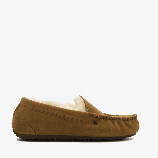 Hush Puppies suède  heren pantoffels cognac