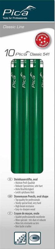 Pica - 541/30 Classic Steenpotlood - 300mm - Grafiet - Set van 10