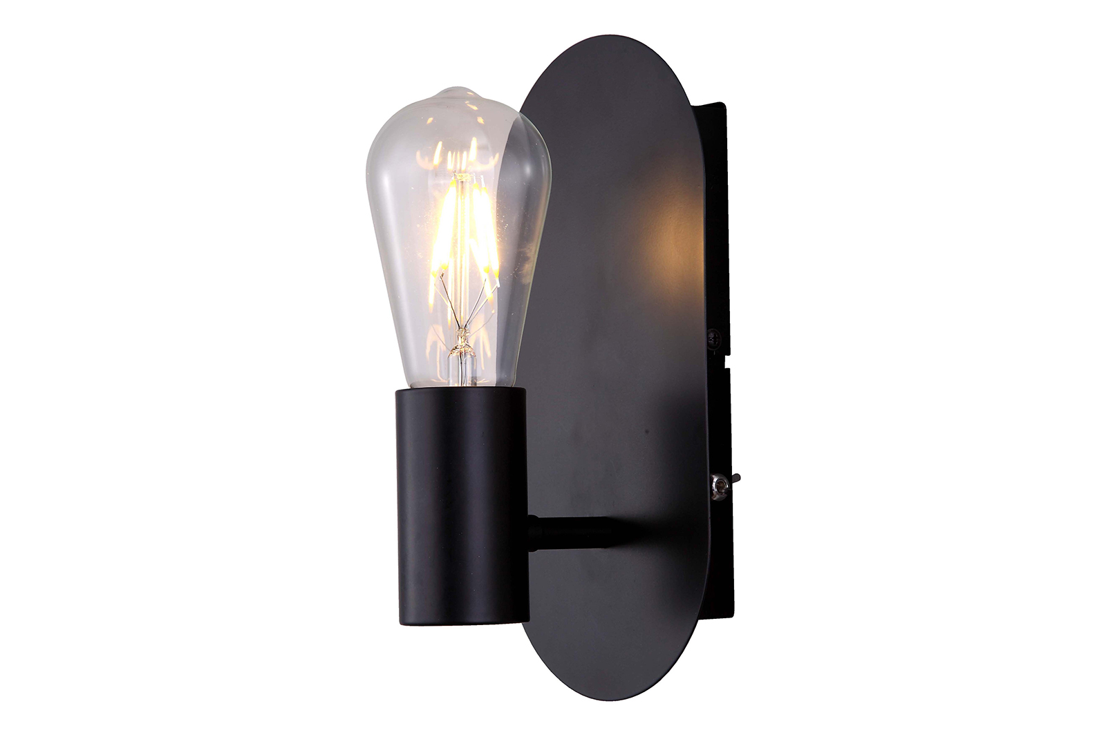 Hamilton vegglampe Matt sort.