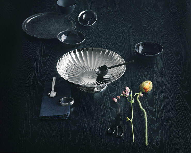 Georg Jensen BERNADOTTE DISH ON STAND, SS S›lv