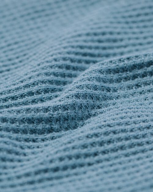pyjama homme flanelle et gaufre  bleu moyen