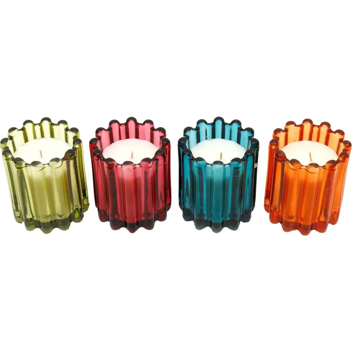 Sil Ensemble de Bougies en Verre Coloré