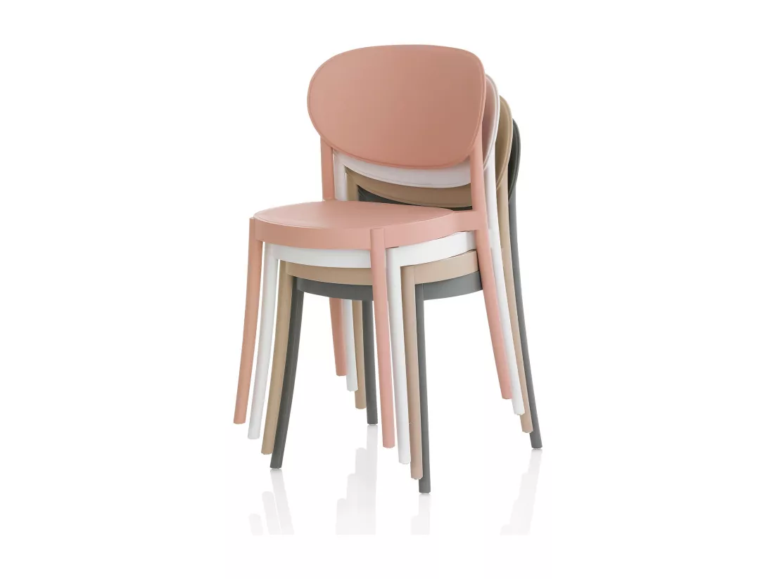Set de 4 Chaises d’intérieur/extérieur EVA blanc