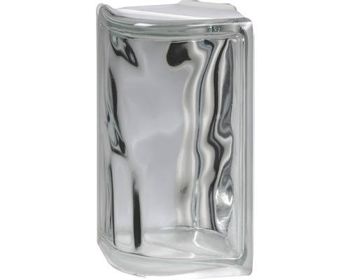 Glasblok wolk hoekdesign wit 19 x 8 x 8 cm