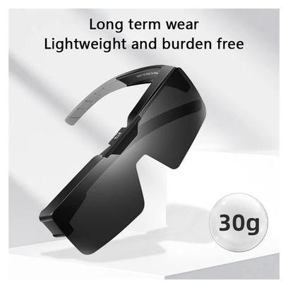 Lunettes de soleil de sport polarisées légères pour vélo - noir