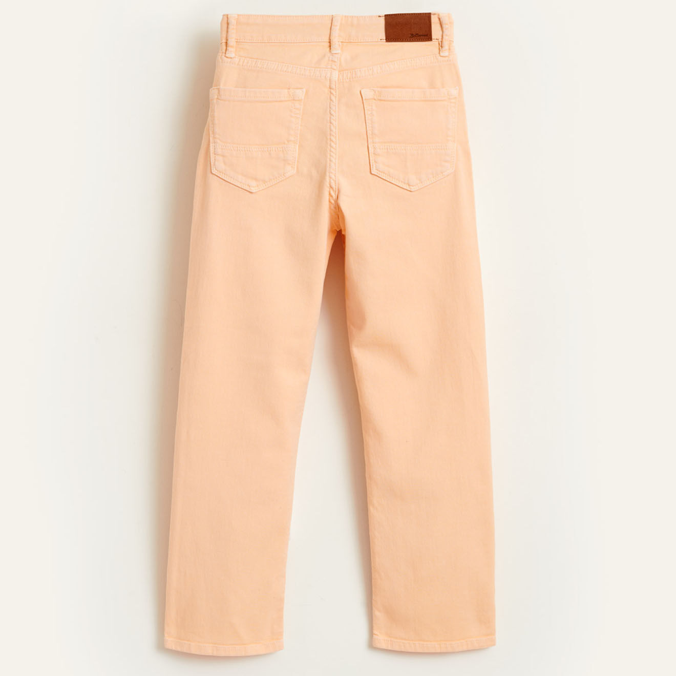 Bellerose Pantalon Pinata en Toile de Coton coupe droite saumon