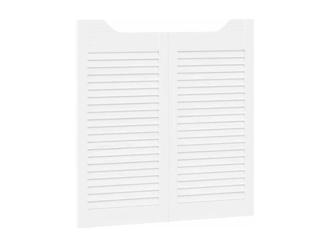 Portes battantes à persiennes 2 paires blanc 80x80 cm