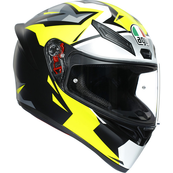 AGV - Casque K1 Mir 2018 Gris / Jaune / Noir / Blanc