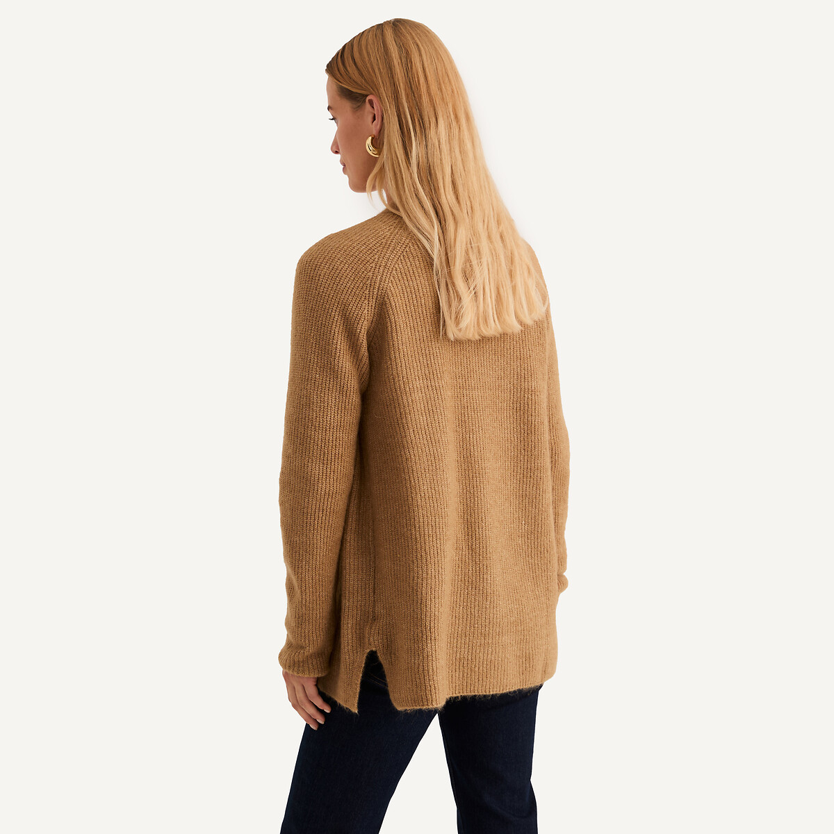 ANNE WEYBURN<br>Cardicool em tricô grosso