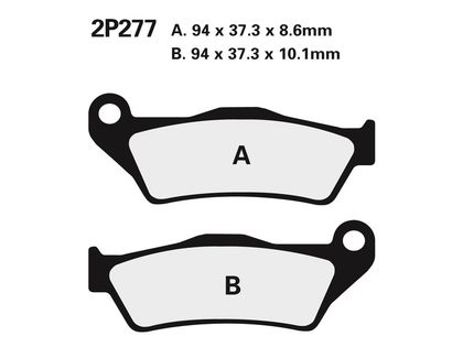 Plaquettes de freins Nissin route semi-métallique - 2P-277NS