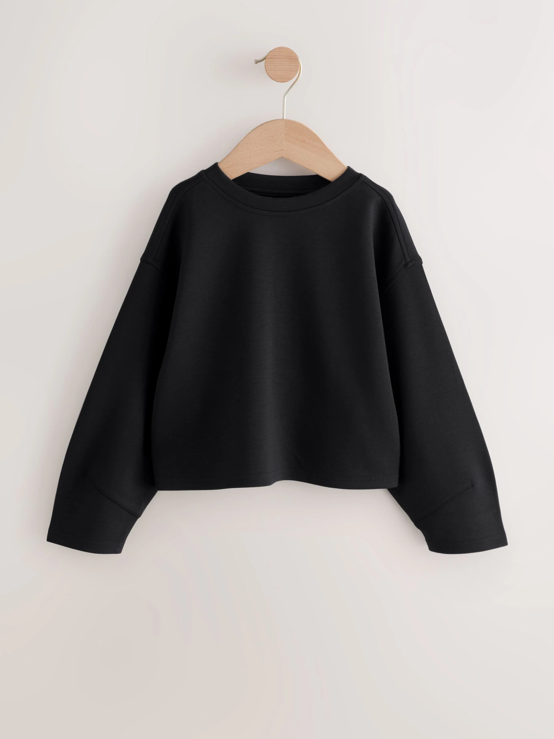 Zwart - Supersoft Long Sleeve Top (3-16yrs)