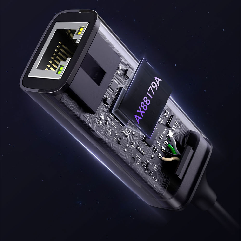 USB C 3.1 auf RJ45 Ethernet LAN Adapter (1000 Mbit/s) - Silber