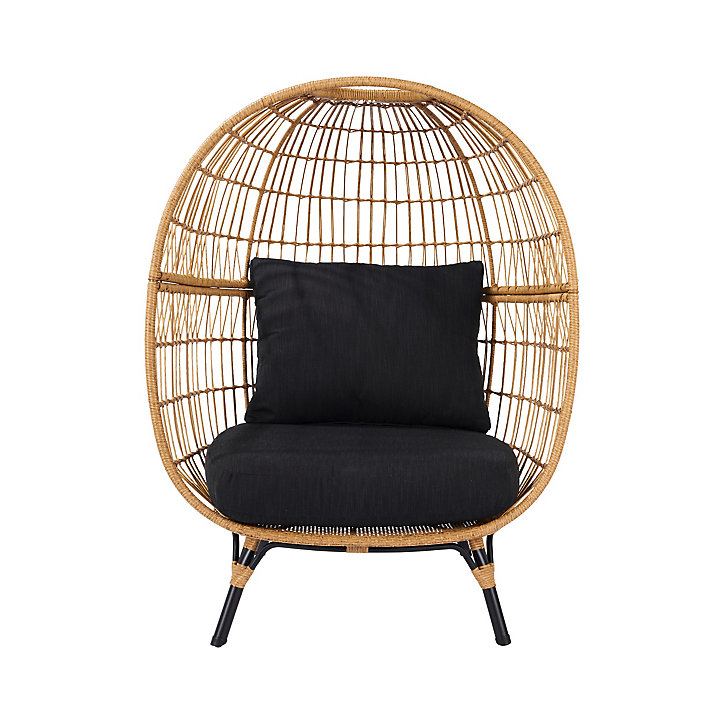 Fauteuil de jardin GoodHome Apolima en acier - Coloris marron - Hauteur 151 cm