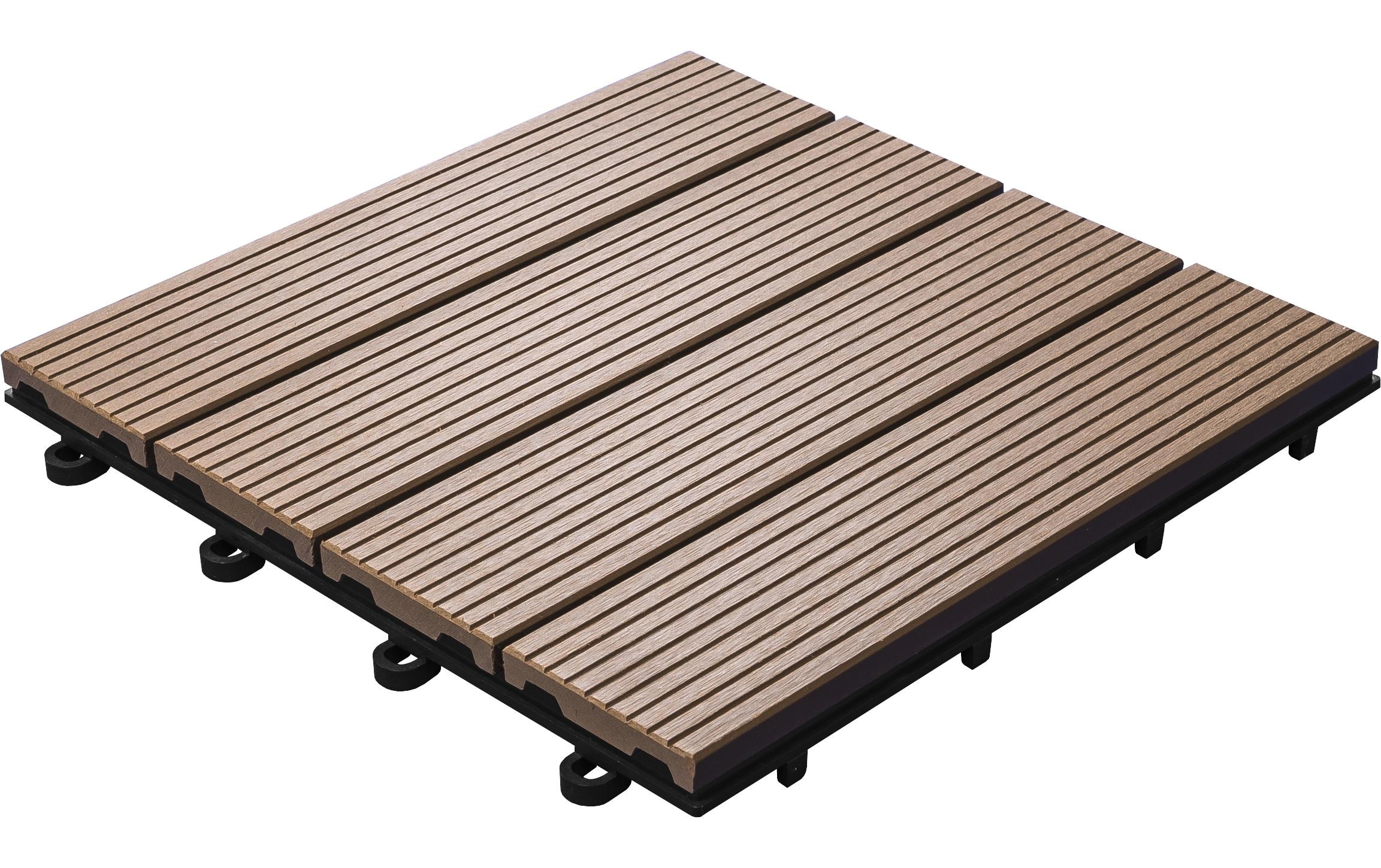 florco® Klickfliesen »WPC braun 30 x 30, 6 Stk.«