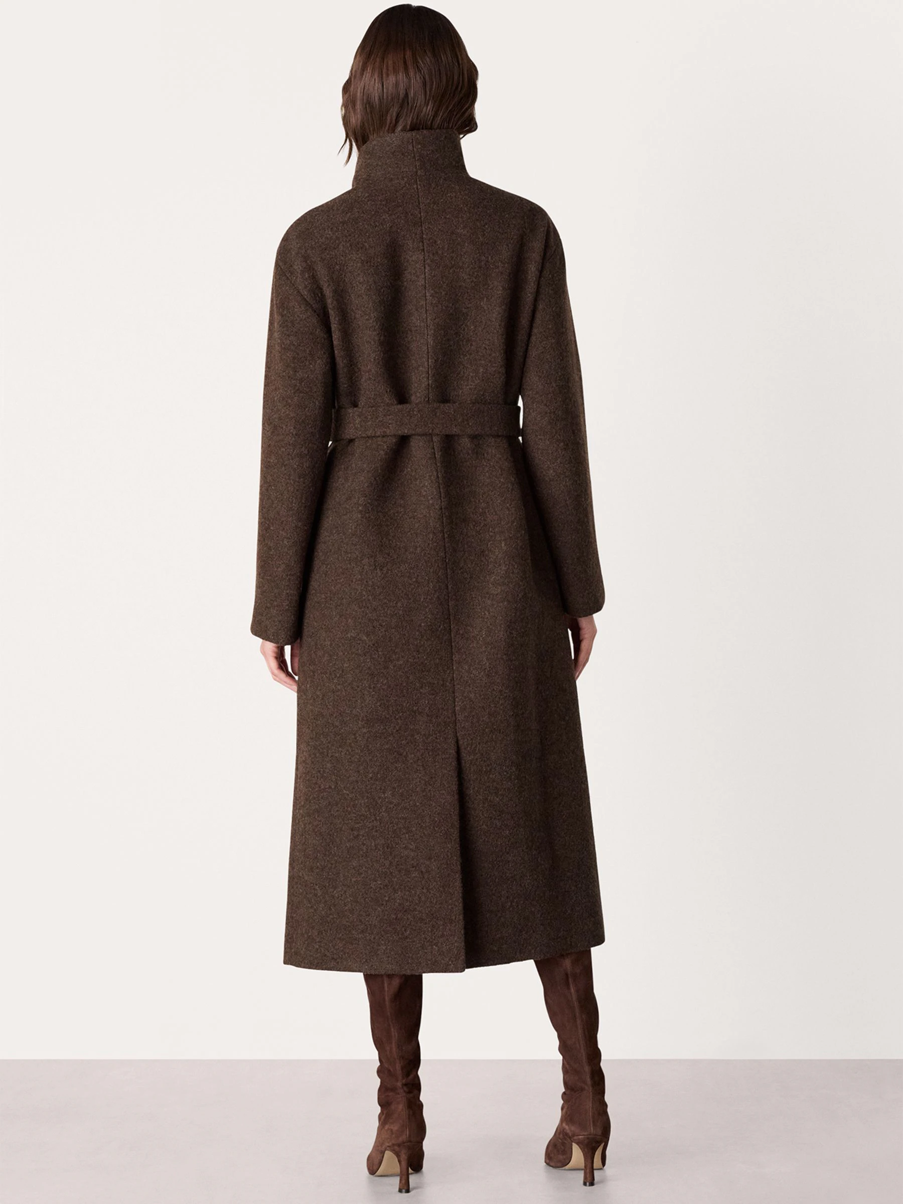 Licht beige - Whistles Morgan jas met opstaande kraag