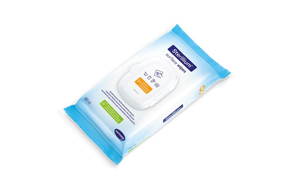 Desinfektionstücher Surface Wipes 7 x 60 StückPlastikfreie Tücher zur Desinfektion, 20 x 18 cm