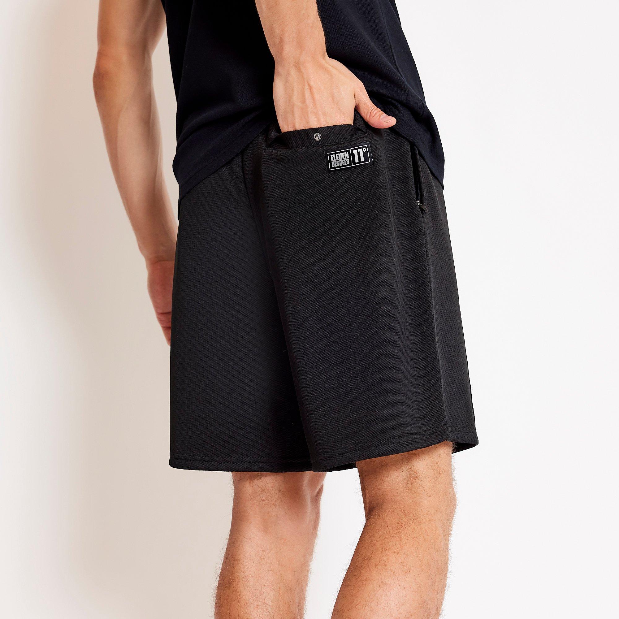 11 Degrees 11D Pique Shorts Black