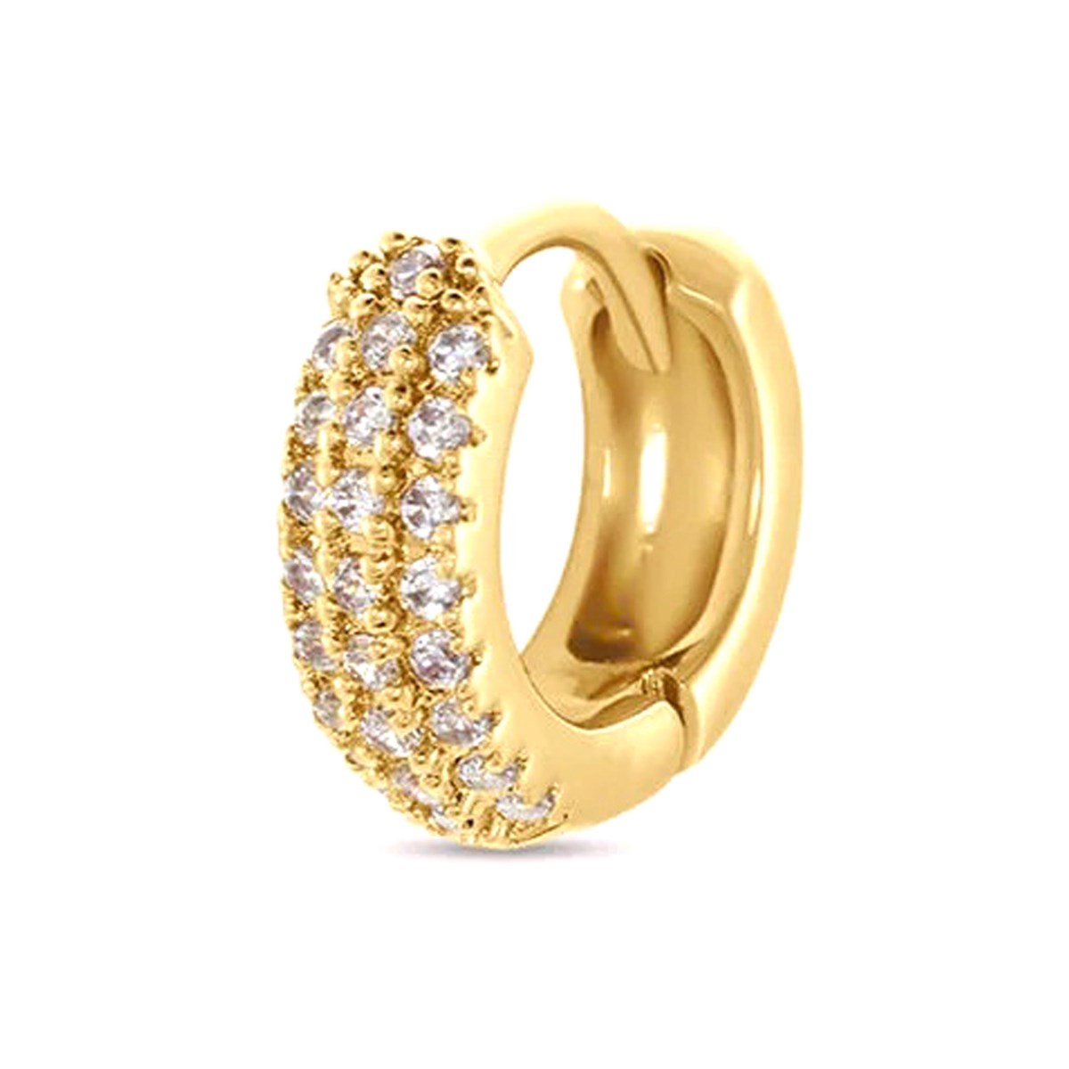 Piercing Agatha créole doré et oxyde de zirconium