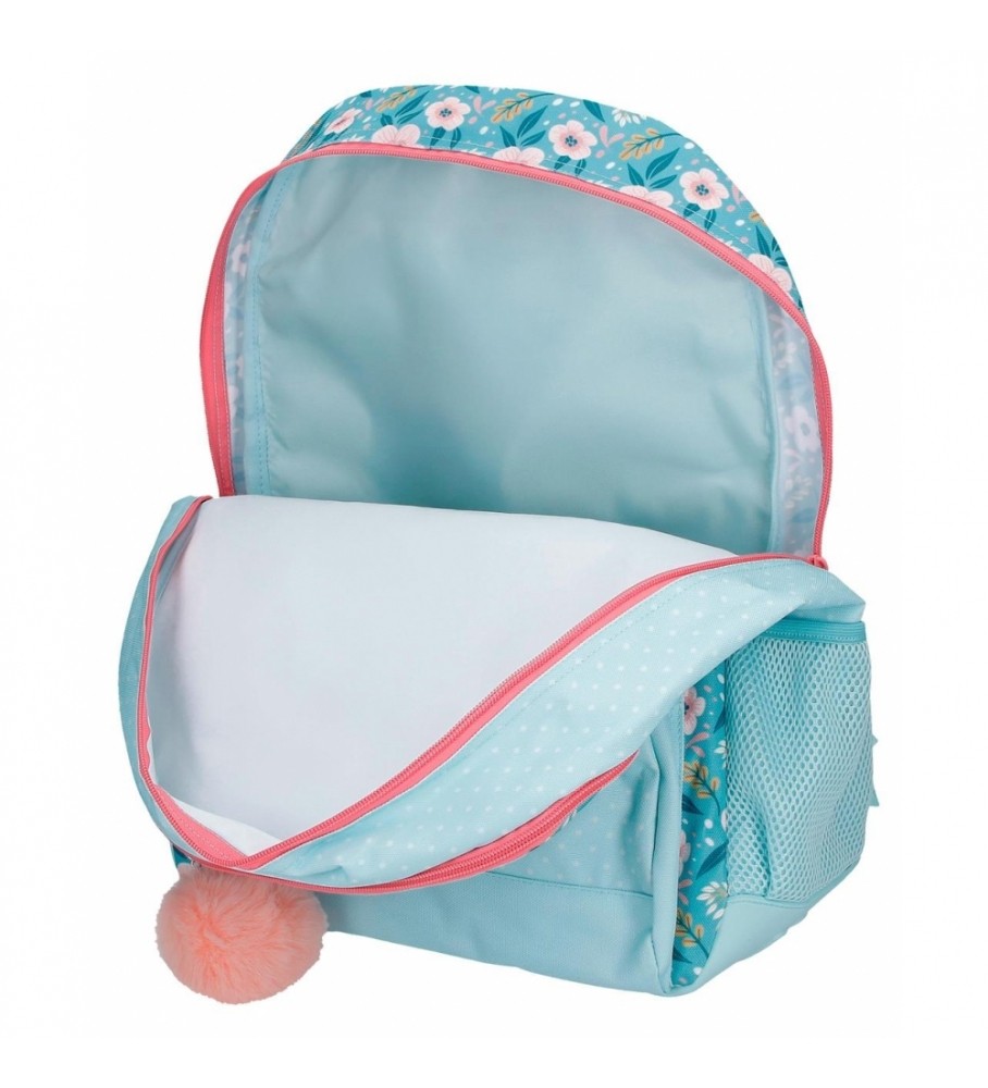 Mochila escolar Movem Never Stop Dreaming com rodinhas azuis