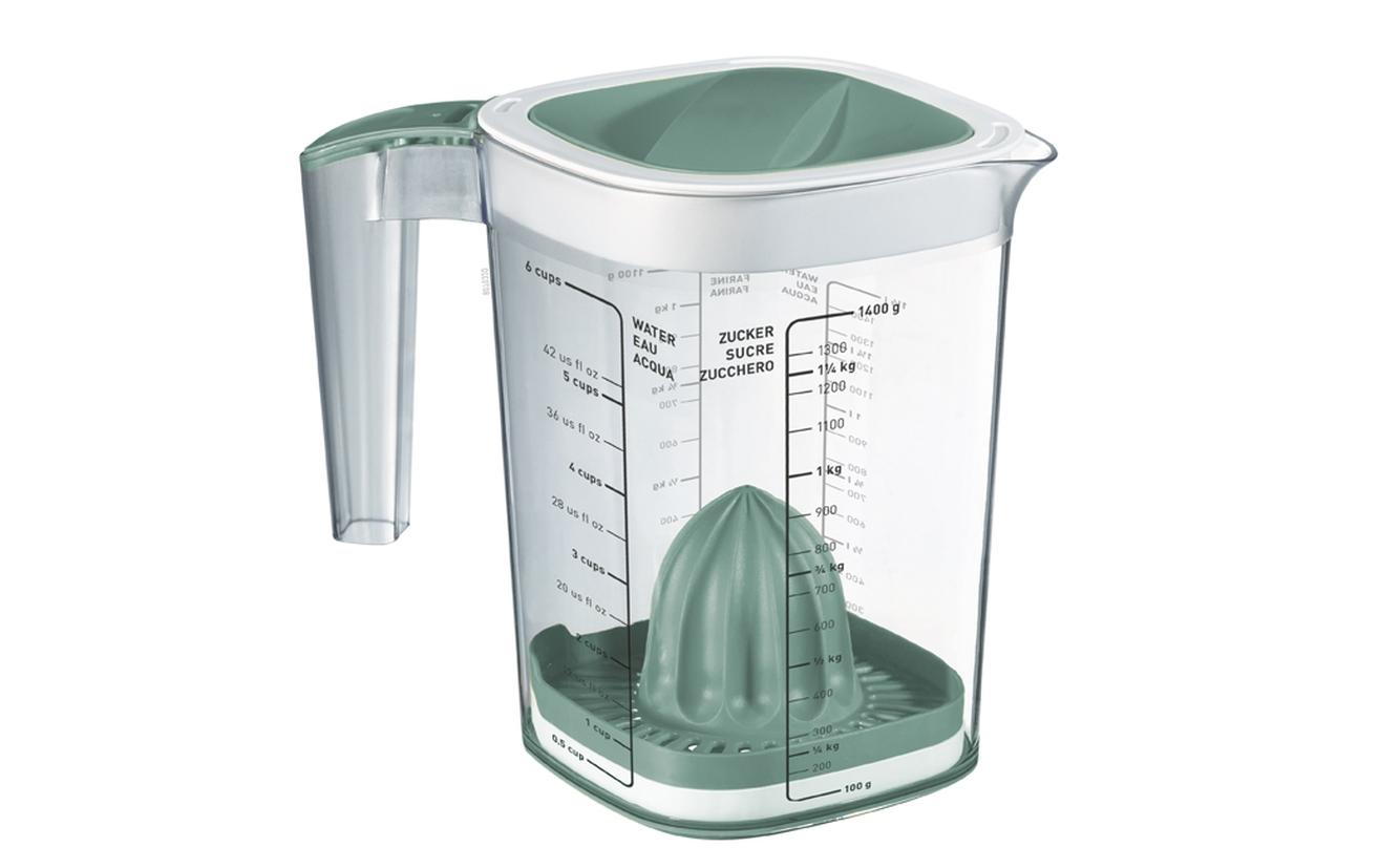 Messbecher Loft 15 dl, Grün/TransparentMessbecher aus transparentem Kunststoff