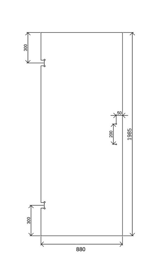 Saniclear Modern glazen douchedeur 90x200cm rookglas