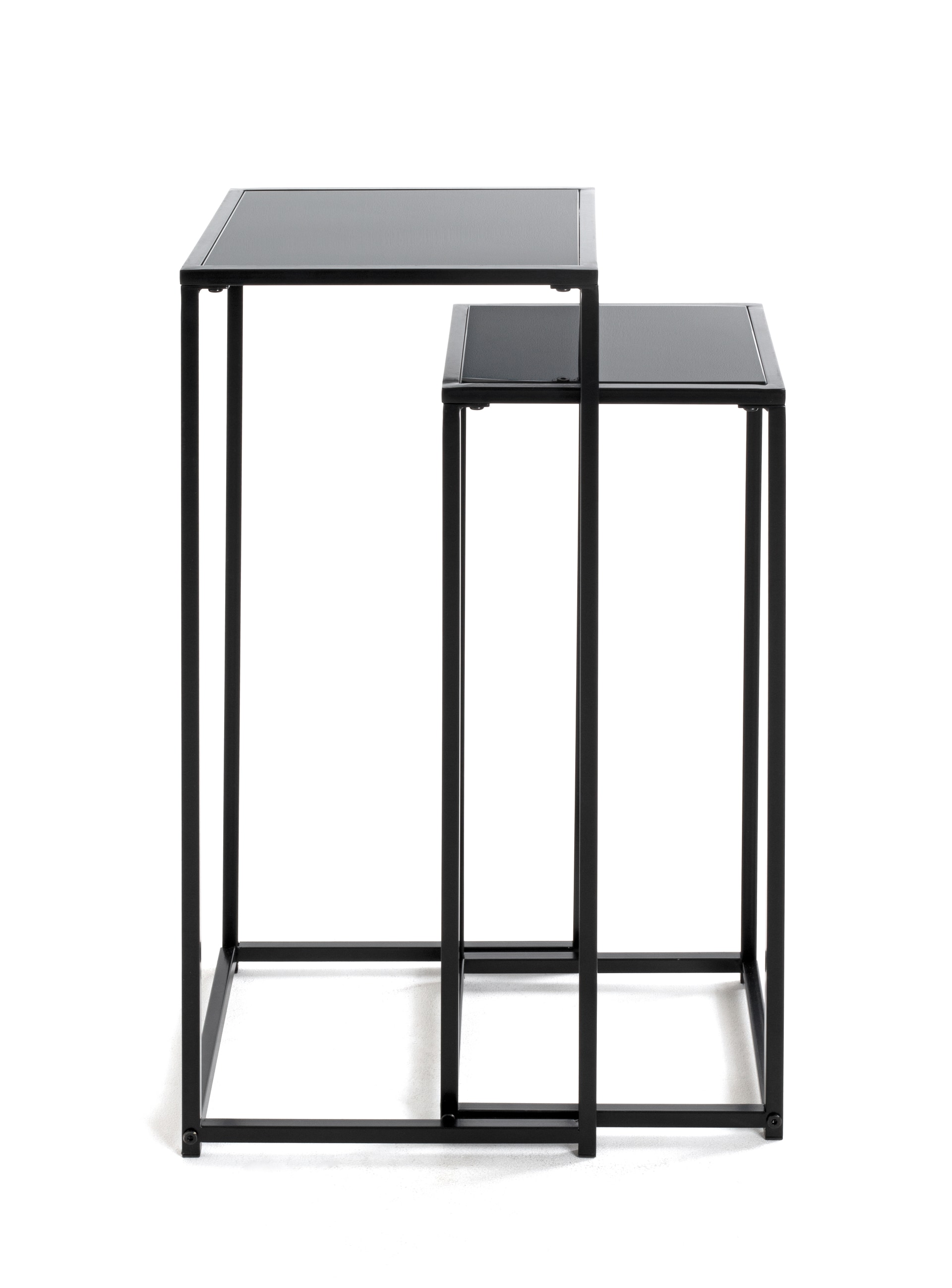 Blumensäulen 2er-Set schwarz