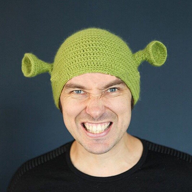 (Ø24cm) Oger Mütze Fasnachts Kostüm Zubehör Motto Party Accessoire Halloween Foto Requisite - Grün