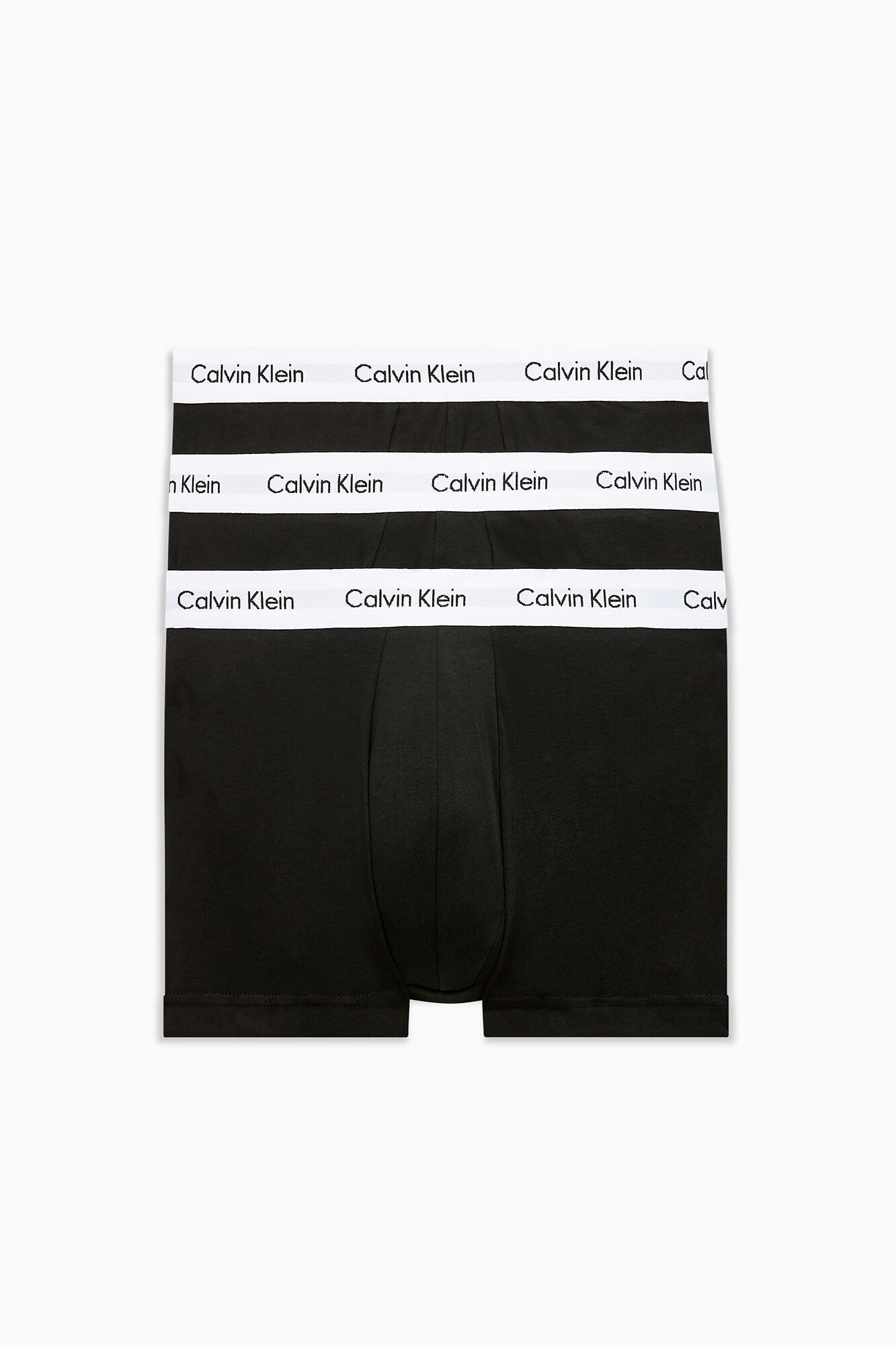 Conjunto de 3 cuecas boxer de algodão Calvin Klein com cós elástico