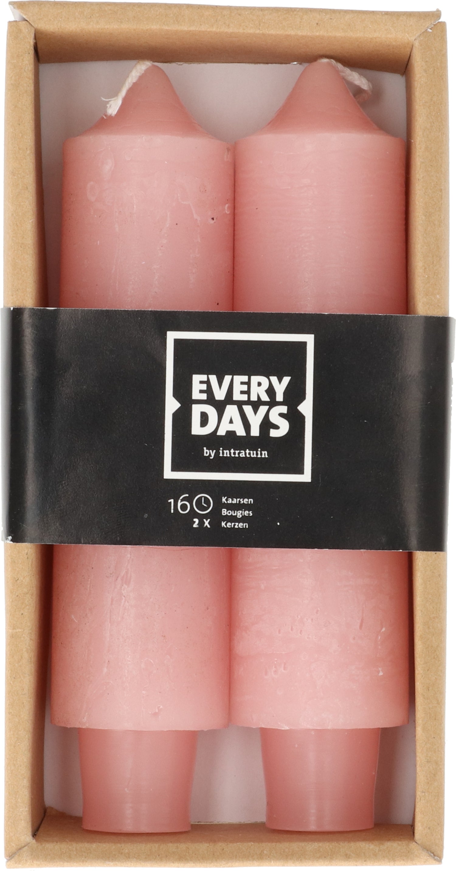 Everydays dinerkaars Rustiek licht roze 16 uur 2 stuks