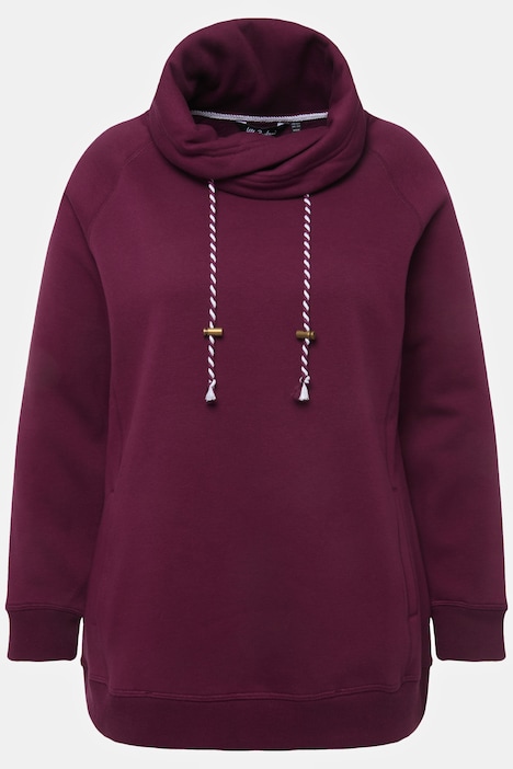 Sweatshirt, weiter Stehkragen, Taschen, Raglan-Langarm
