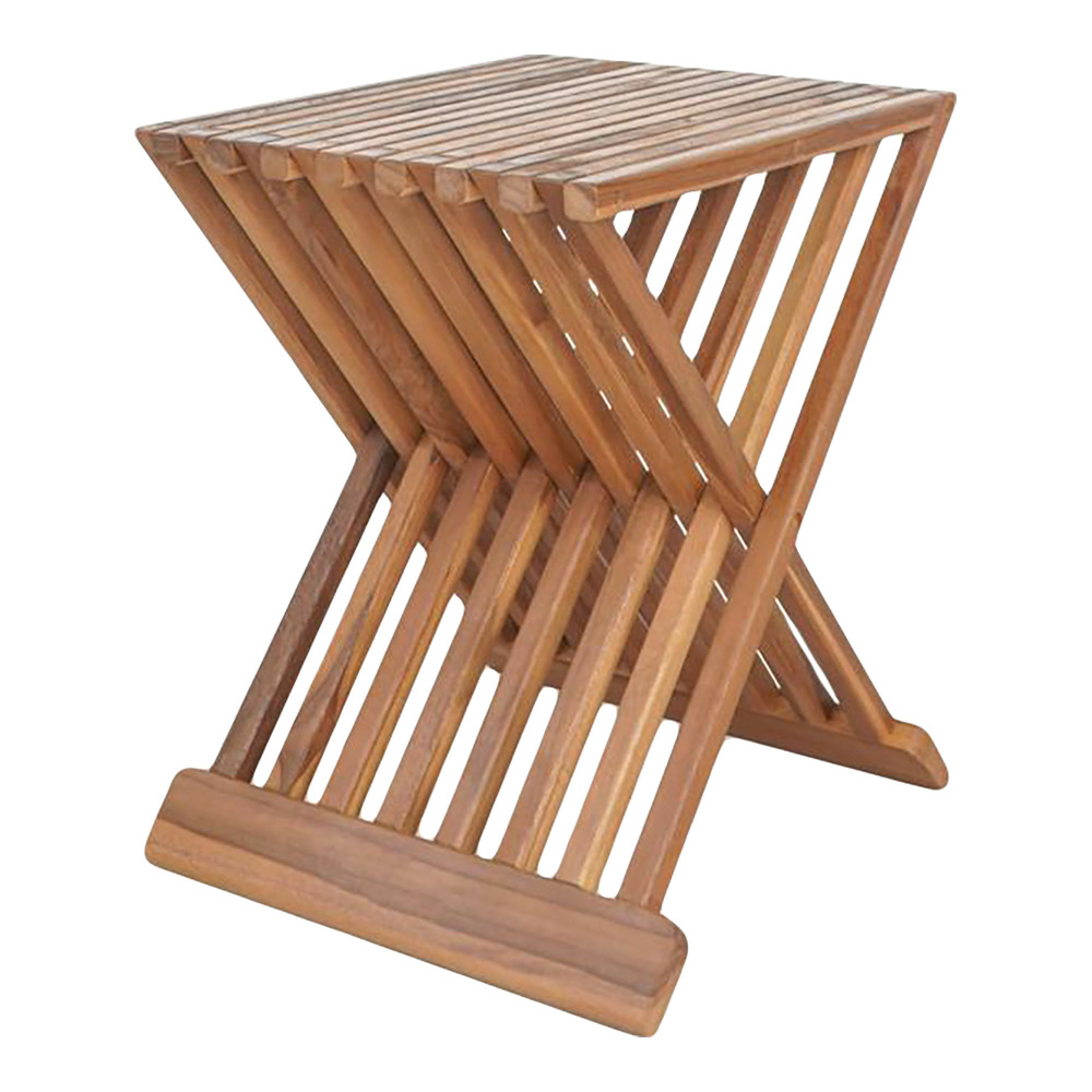 Tabouret erto en bois de teck