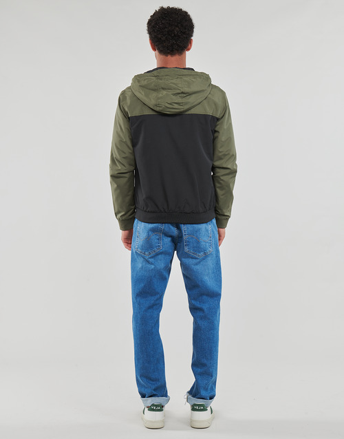 Jack & Jones - JJERUSH HOOD BOMBER - Kaki / Blanc / Noir