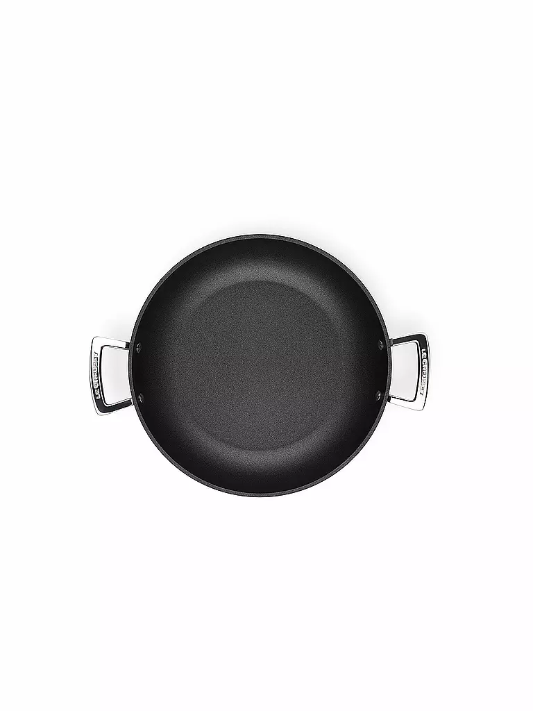 LE CREUSET Aluminium-Antihaft Profipfanne mit Glasdeckel 30cm Schwarz schwarz