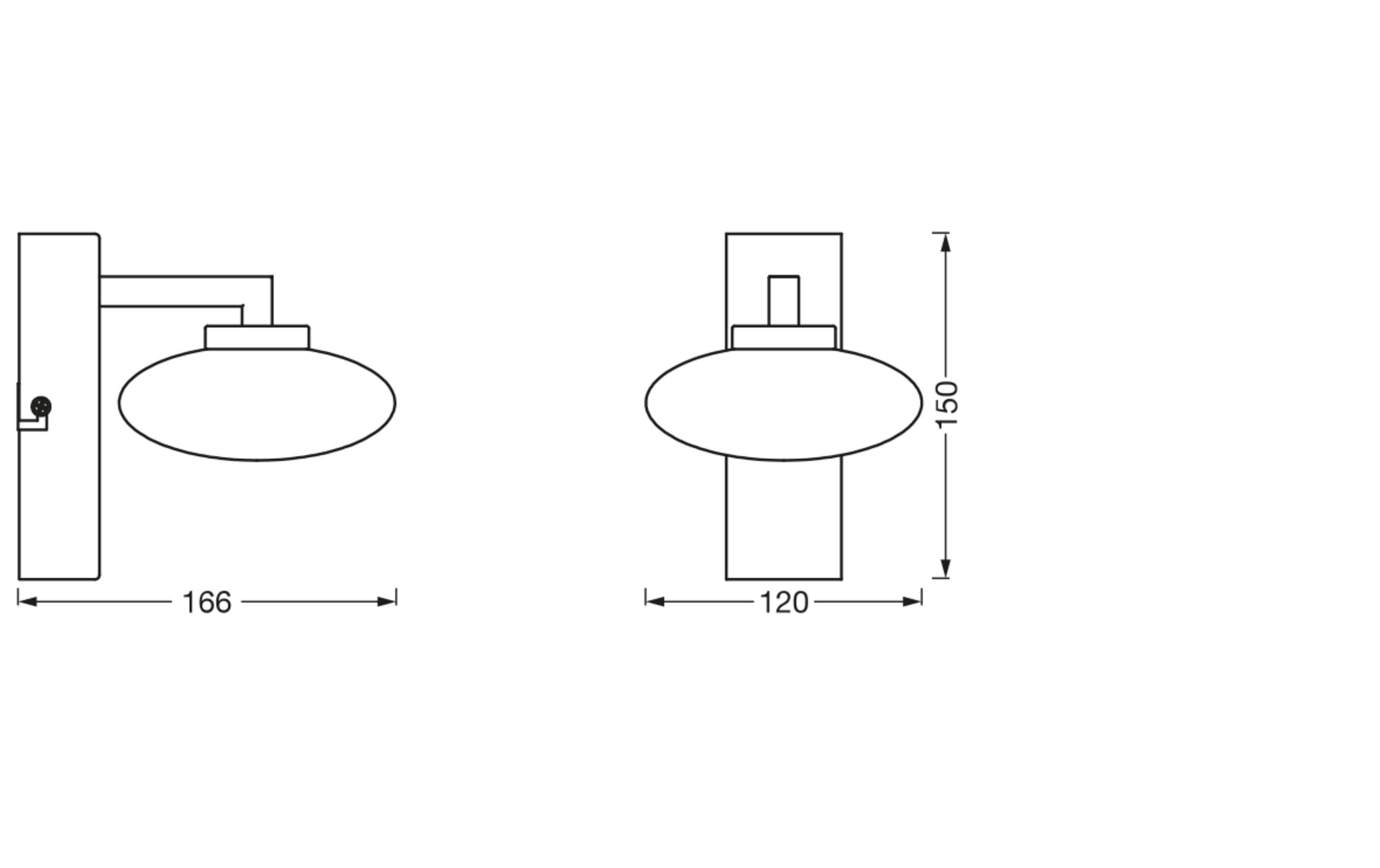 Badezimmerleuchte SMART+ Elypse, 1 x 5 W, Chrome, 12 cmDekorative Badezimmerleuchte mit WLAN-Technologie